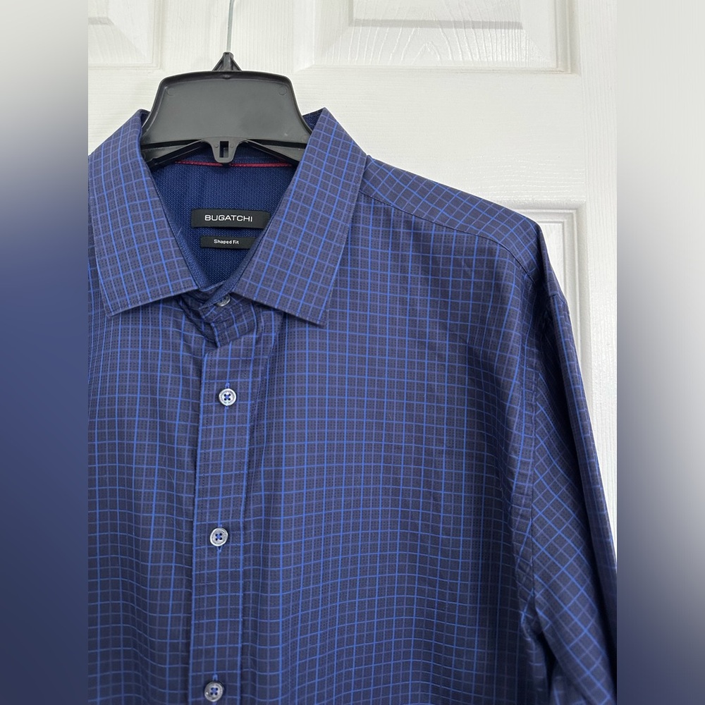 Bugatchi Men’s Shaped Fit Cotton Button Up Shirt - Picture 2 of 5